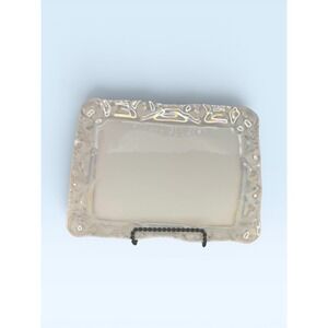 Victoria Lusterware Porcelain Tray Austria Scalloped Edge Antique White